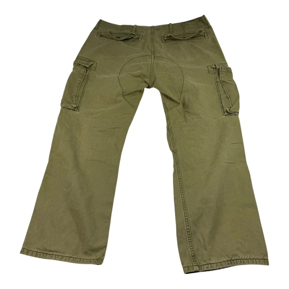 Levis Mens Cargo Pants Olive Green‎ 100% Cotton W36 L28 Relaxed Fit 12462-0004